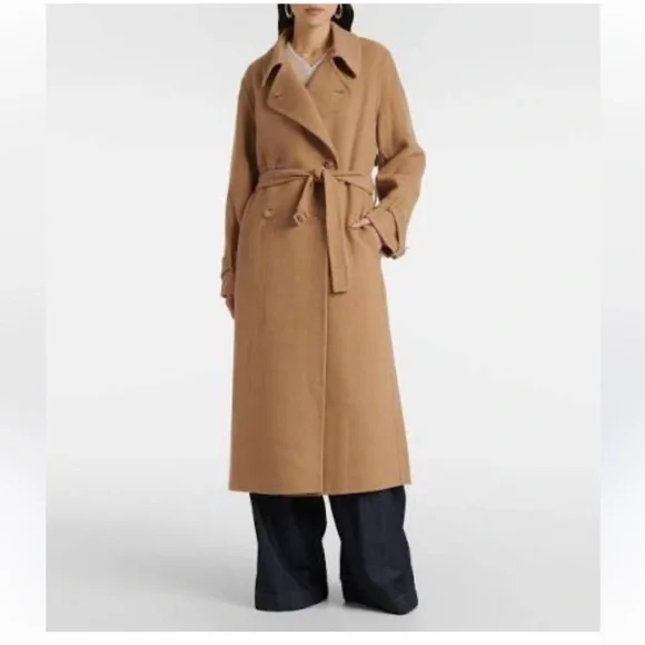 Vince Jackets Coats Vince New 50 Lofty Wool Blend Belted